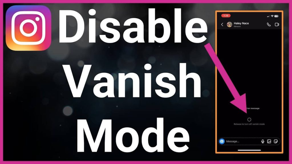 Turn On & Off Vanish On Instagram